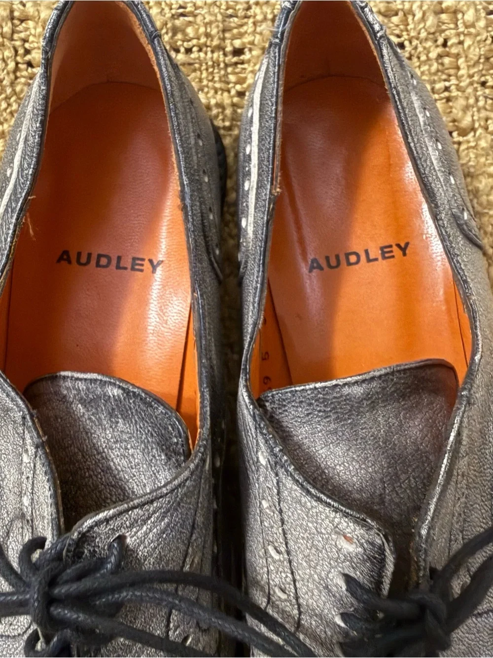 Audley Oxford Wingtip Vintage Gray Shoes